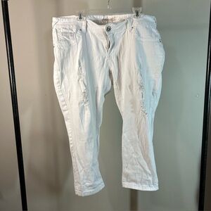 Amethyst Jeans White Cropped Denim